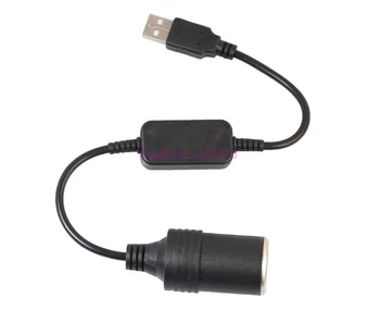 por DHL o Fedex 50pcs USB de 5V A 12V Encendedor USB Macho a Hembra Adaptador de Encendedor de Cigarrillos del Convertidor PARA el Coche