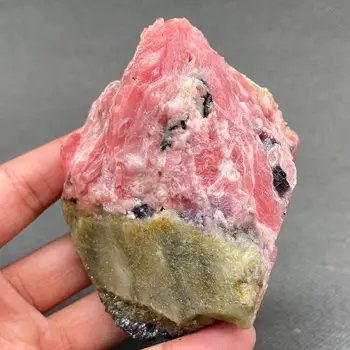 MEJOR! GRANDE! 456g Natural de color rosa rodocrosita espécimen mineral de cristal de Piedras y cristales de Sanación de cristal de China