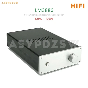 Completado HIFI Puro servo de DC arquitectura LM3886 amplificador de Potencia 68W + 68W