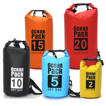 Anti-cubo de agua bolsa de PVC doble individual hombro a la deriva bolsa impermeable al aire libre bolsa de natación seco flotante bolsa de natación bolsa de almacenamiento