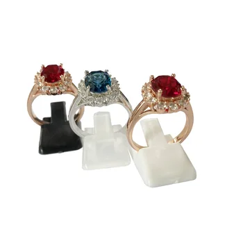 Transparente anillo estante de exhibición Creativa princesa anillo de estante de exhibición de la Mano de la joyería de bastidor en blanco y Negro anillo de plástico titular