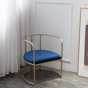 Ocio Oro Sillones De Lujo Moderno De Bastones De Metal Sillón Diseñador Relajante Dormitorio Muebles Para El Hogar Decoración De Interiores